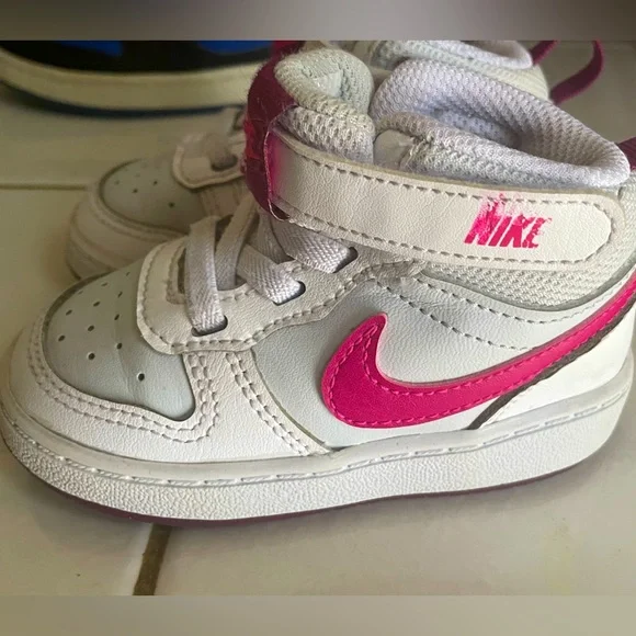 Nike Toddler Kids Court Borough Mid 2 Shoes - Picture 1 of 6